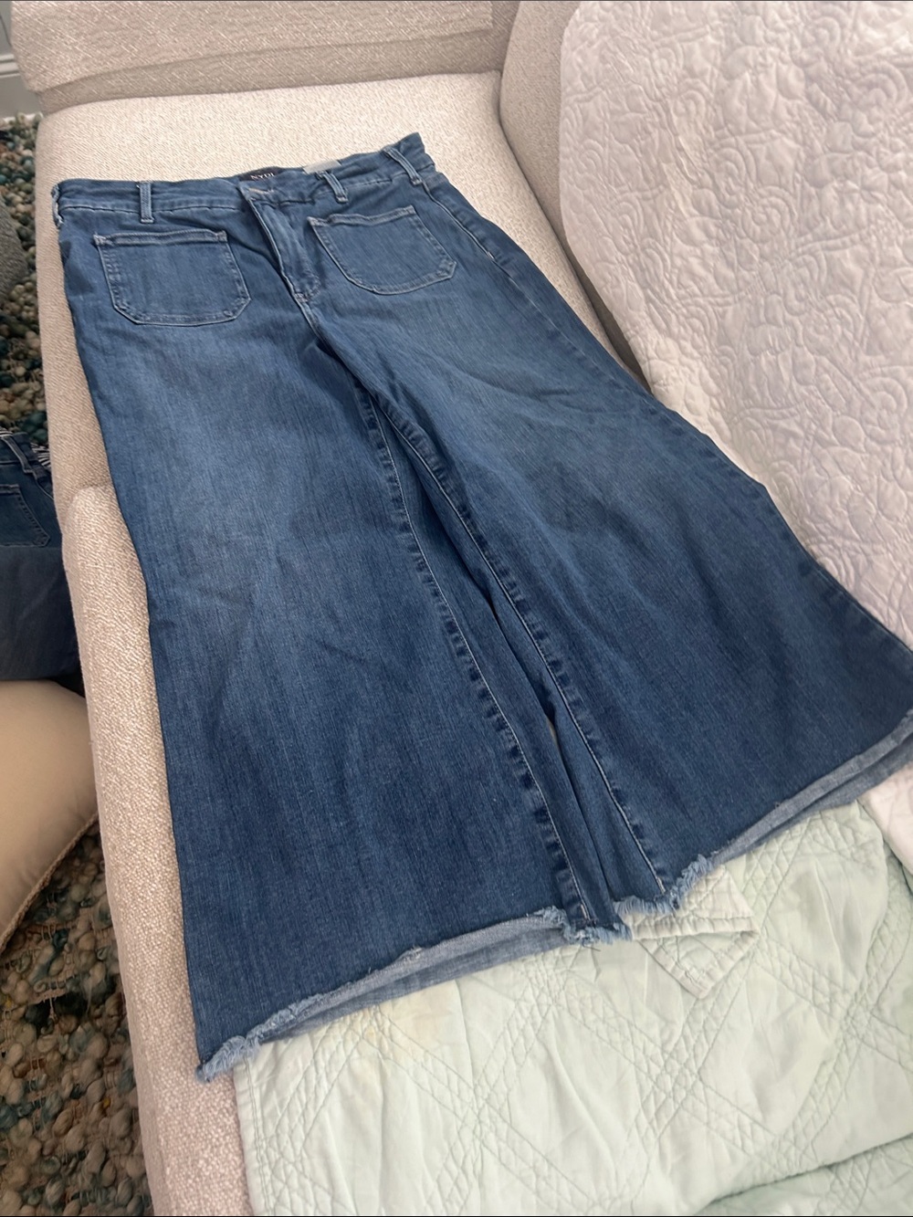 Denim cropped jeans by NYDJ  Raw Hem - Blue